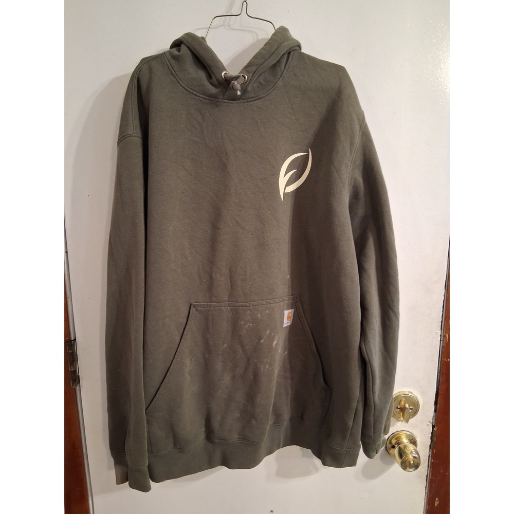 Carhartt Loose Fit Pullover Hoodie‎ Workwear Logo Worn Broken In XL